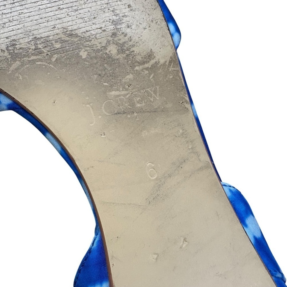 J.Crew Women's Blue and White Tie Dye D'Orsay Flats, Style #C4927, Size 6 - Picture 9 of 12